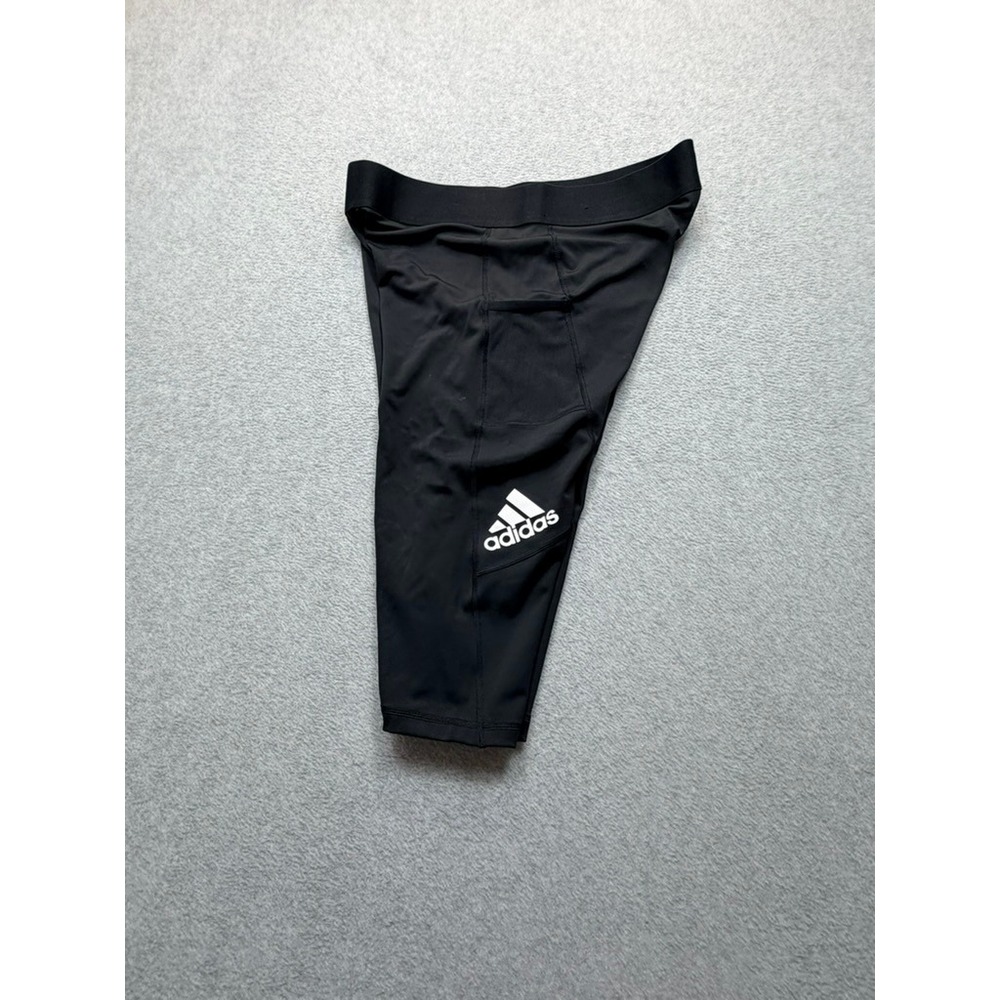 Adidas Techfit Women Black Compression Training Shorts Side Pocket Size XL